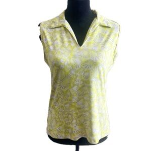 TAIL Women's Performance Sleeveless Golf Polo Yellow Size S Pickleball Tennis